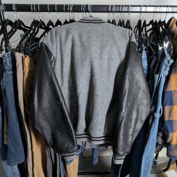 LUXURY embroidered never-worn Golden Bear varsity jacket - Picture 5 of 6